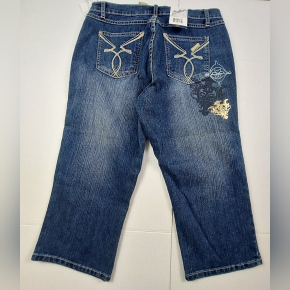 Paco Jeans Pants Womens Size 11 Denim 452 Ring Spun DK Stone Capri NWT $39.99 - Picture 2 of 11